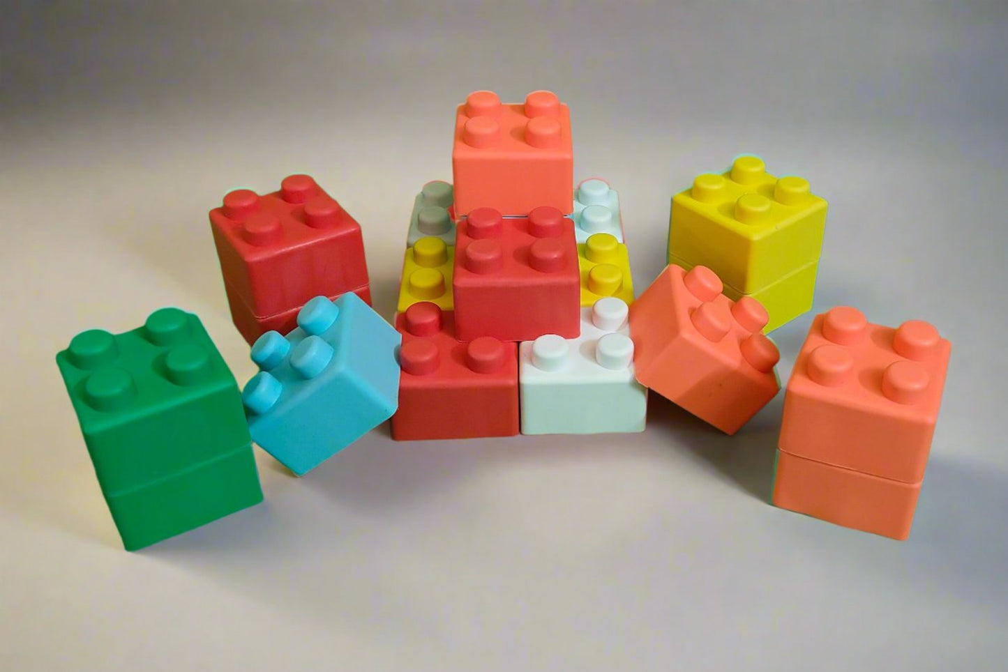 BAGJI Toys Super Soft Building Blocks, BPA-Free, Easy-to-Hold for Toddlers & Babies, Multi-Colored,