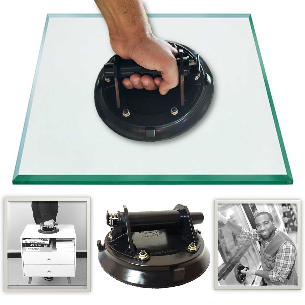 Premium Suction Cup Single 8” Silicon head Glass Lifter