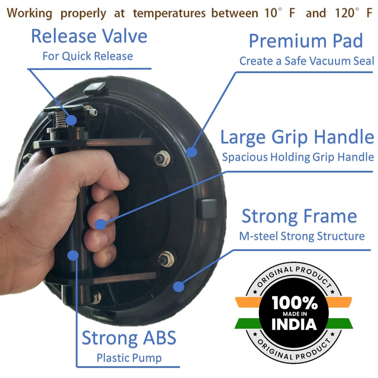 Premium Suction Cup Single 8” Silicon head Glass Lifter